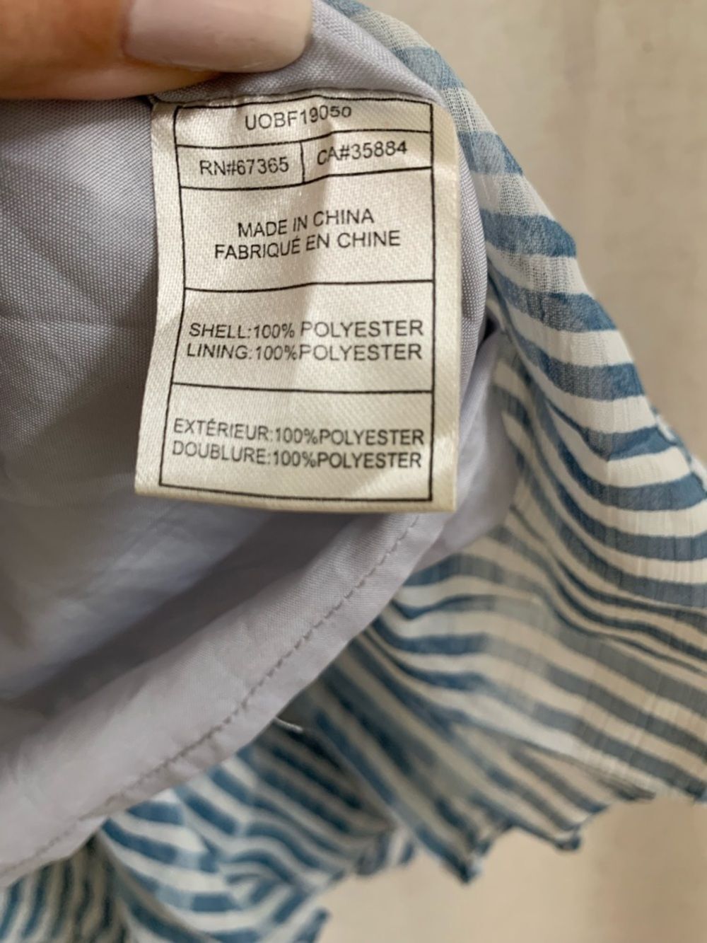 BB Dakota Accordion Striped Blue White A-Line Midi Skirt READ - Picture 5 of 9